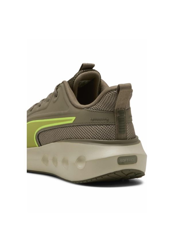 Puma - Buty do biegania SOFTRIDE Carson PUMA Velvet Moss Loden Green Yellow Alert Brown. Kolor: żółty, wielokolorowy, zielony