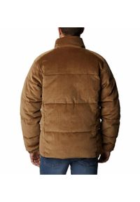 columbia - Kurtka Turystyczna Puchowa Męska Columbia Puffect Corduroy Jacket. Kolor: brązowy. Materiał: puch. Sport: turystyka piesza