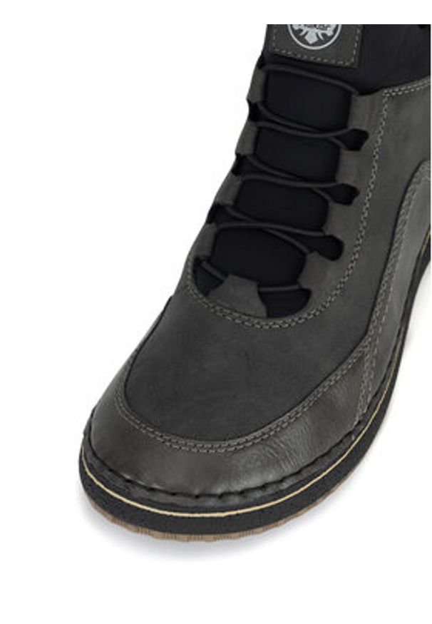 Rieker Botki 50953-45 Szary. Kolor: szary. Materiał: skóra