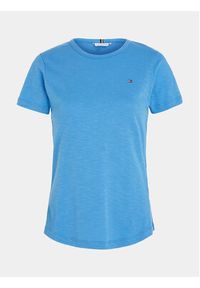 TOMMY HILFIGER - Tommy Hilfiger T-Shirt 1985 WW0WW37857 Niebieski Slim Fit. Kolor: niebieski. Materiał: bawełna #7