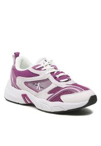 Calvin Klein Jeans Sneakersy Retro Tennis Su-Mesh W YW0YW00891 Różowy. Kolor: różowy. Materiał: zamsz, skóra #4