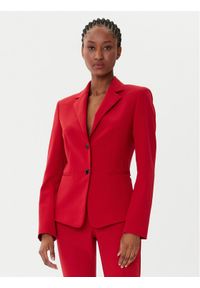 Hugo - HUGO Marynarka Agonia-1 50539976 Czerwony Slim Fit. Kolor: czerwony. Materiał: syntetyk