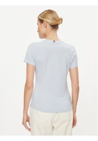 TOMMY HILFIGER - Tommy Hilfiger T-Shirt WW0WW38872 Błękitny Slim Fit. Kolor: niebieski. Materiał: bawełna #4