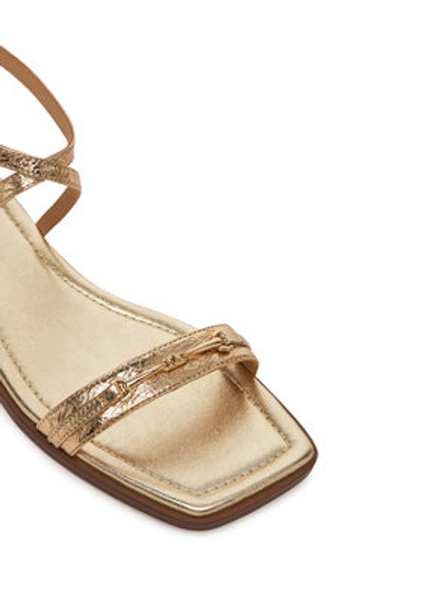 MICHAEL Michael Kors Sandały Lena 40S5LEFS1M Złoty. Kolor: złoty. Materiał: skóra