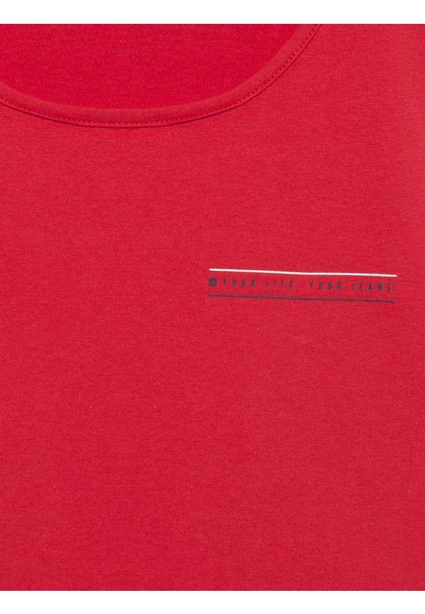 Big-Star - Koszulka męska bez rękawów czerwona Soner 603. Kolor: czerwony. Materiał: dzianina. Długość rękawa: bez rękawów. Wzór: nadruk. Sezon: lato. Styl: klasyczny, sportowy