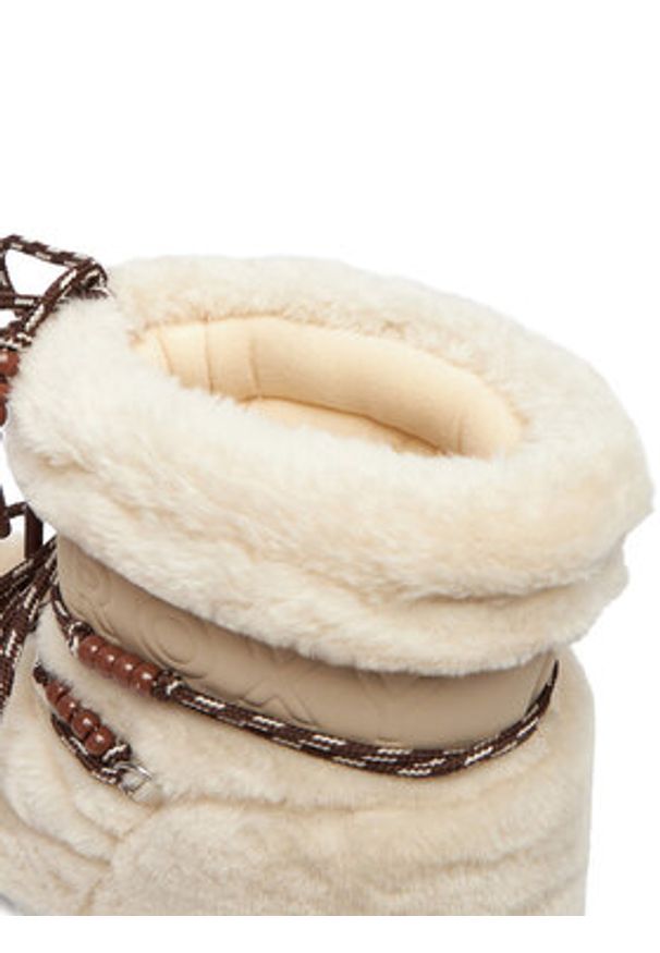 Roxy Śniegowce CEO-JY02985G-1 Écru. Materiał: materiał