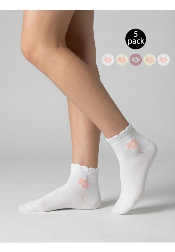 Sinsay - Prążkowane skarpetki 5 pack - wielobarwny. Materiał: prążkowany