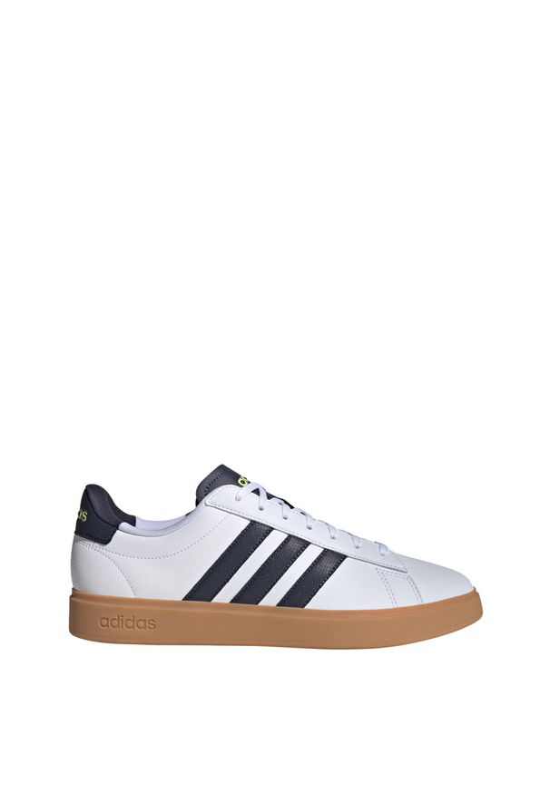 Buty do chodzenia dla dorosłych Adidas Grand Court 2.0. Kolor: niebieski, biały, wielokolorowy, brązowy. Materiał: materiał. Sport: turystyka piesza