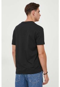 Polo Ralph Lauren t-shirt bawełniany kolor czarny z aplikacją. Typ kołnierza: polo. Kolor: czarny. Materiał: bawełna. Wzór: aplikacja #4