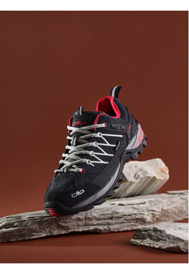 CMP Trekkingi Rigel Low Wmn Trekking Shoes Wp 3Q13246 Czarny. Kolor: czarny. Materiał: zamsz, skóra