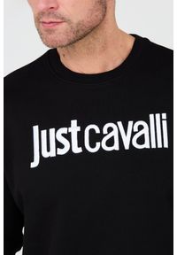 Just Cavalli - JUST CAVALLI Czarna męska bluza R Logo, Rozmiar M. Typ kołnierza: bez kaptura. Kolor: czarny #5