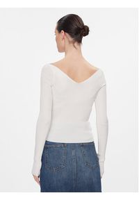 MAX&Co. Bluzka Tolone Biały Slim Fit. Kolor: biały. Materiał: syntetyk #5