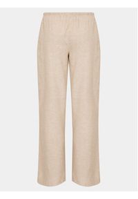 Gina Tricot Spodnie materiałowe 19210 Beżowy Regular Fit. Kolor: beżowy. Materiał: bawełna #8