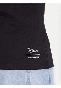 Karl Lagerfeld - KARL LAGERFELD T-Shirt 755099 553270 Czarny Regular Fit. Typ kołnierza: dekolt w karo. Kolor: czarny. Materiał: bawełna #5