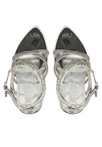 Steve Madden Sandały Sky High SM11003639 Srebrny. Kolor: srebrny. Materiał: materiał