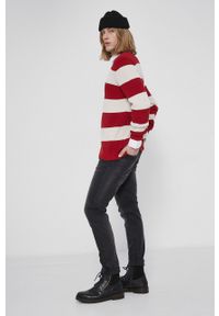 medicine - Medicine - Sweter bawełniany Preppy. Okazja: na co dzień. Kolor: czerwony. Materiał: bawełna. Długość rękawa: długi rękaw. Długość: długie. Styl: casual #4