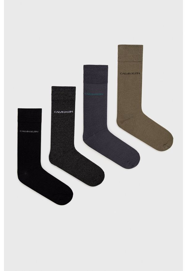Calvin Klein Skarpetki (4-pack) męskie kolor granatowy. Kolor: niebieski