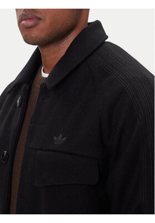 Adidas - adidas Płaszcz przejściowy Premium Essentials JW0120 Czarny Regular Fit. Kolor: czarny. Materiał: syntetyk