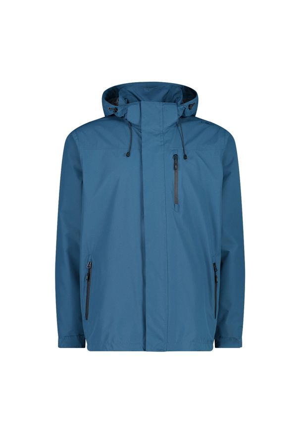 Kurtka przeciwdeszczowa wodoodporna CMP Outdoorjacke z kapturem, Niebieski. Typ kołnierza: kaptur. Kolor: niebieski. Sport: turystyka piesza