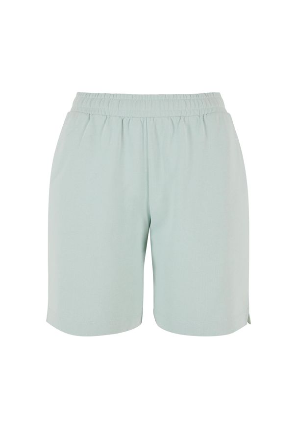 Damskie szorty bermudzkie Urban Classics Organic Terry. Kolor: niebieski. Materiał: bawełna. Długość: krótkie