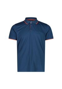 Koszulka męska turystyczna CMP 3T60137N. Okazja: na co dzień. Typ kołnierza: polo. Kolor: niebieski. Styl: casual, sportowy #1