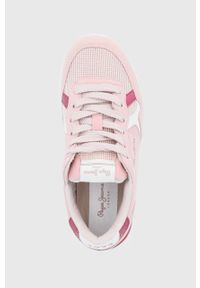 Pepe Jeans Buty Britt Soft kolor różowy. Nosek buta: okrągły. Zapięcie: sznurówki. Kolor: różowy. Materiał: guma #3