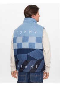 Tommy Jeans Kamizelka DM0DM16735 Granatowy Regular Fit. Kolor: niebieski. Materiał: jeans, bawełna