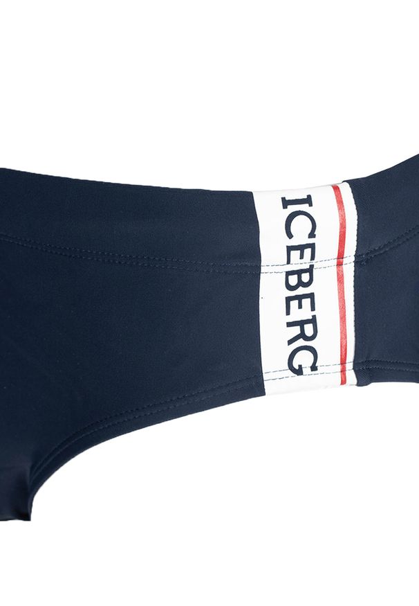 Iceberg Kąpielówki "Brief" | ICE1MSP01 | Basic | Mężczyzna | Granatowy. Kolor: niebieski. Materiał: poliamid, elastan. Wzór: nadruk
