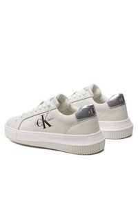 Calvin Klein Jeans Sneakersy Chunky Cupsole Laceup Lth Ml Mtl YW0YW01476 Biały. Kolor: biały #4