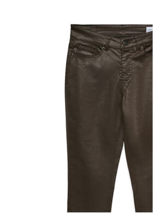 Vero Moda Spodnie z imitacji skóry Flash 10314591 Brązowy Skinny Fit. Kolor: brązowy. Materiał: skóra