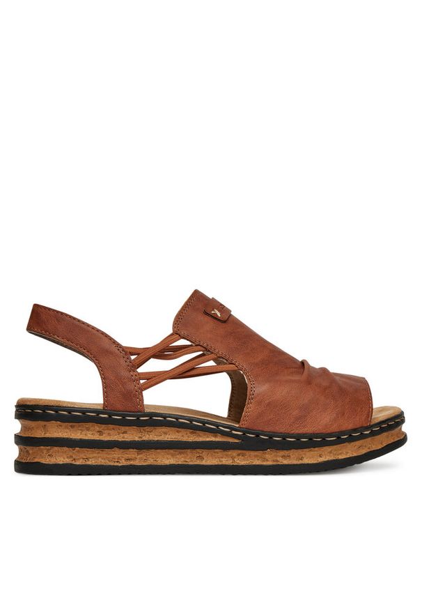 Sandały Rieker. Kolor: brązowy