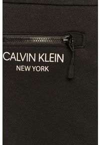 Calvin Klein - Spodnie. Kolor: czarny. Materiał: bawełna, materiał, dzianina, poliamid. Wzór: gładki #4