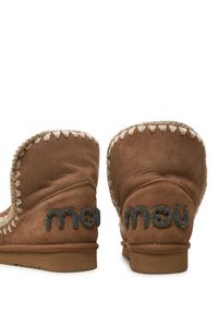 Mou Śniegowce Eskimo 18 Glitter Logo FW101050A Brązowy. Kolor: brązowy. Materiał: skóra #3