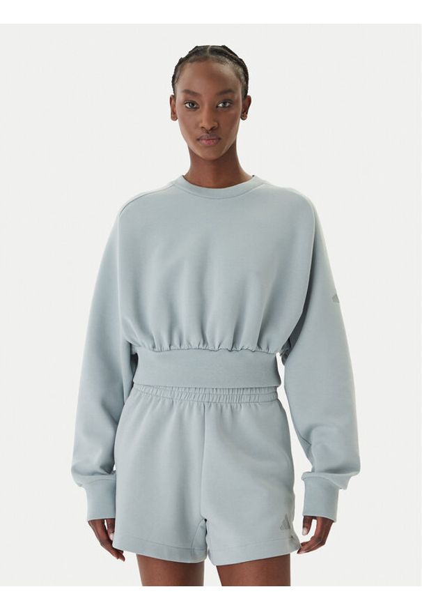 Adidas - adidas Bluza Soft Lux KA7015 Zielony Loose Fit. Kolor: zielony. Materiał: syntetyk