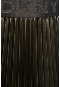 DKNY - Dkny - Spódnica. Okazja: na co dzień. Kolor: czarny. Materiał: tkanina, poliester, materiał, skóra ekologiczna. Wzór: gładki. Styl: casual #2