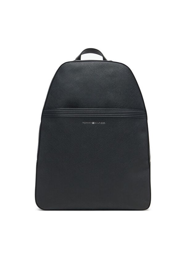 TOMMY HILFIGER - Tommy Hilfiger Plecak Th Business Leather Backpack AM0AM13213 Czarny. Kolor: czarny. Materiał: skóra