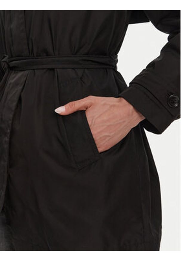 Geox Trencz W5520N T3111 F9000 Czarny Regular Fit. Kolor: czarny. Materiał: syntetyk