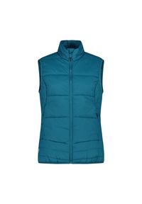 Damska kurtka bez rękawów CMP. Kolor: niebieski, wielokolorowy, zielony. Długość rękawa: bez rękawów. Sport: turystyka piesza #1