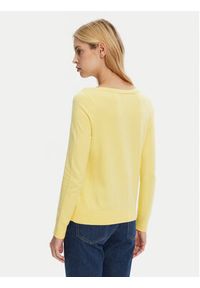 TOMMY HILFIGER - Tommy Hilfiger Sweter WW0WW40099 Żółty Regular Fit. Kolor: żółty. Materiał: syntetyk, bawełna #4