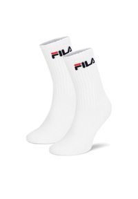 Zestaw 2 par wysokich skarpet unisex Fila. Kolor: biały