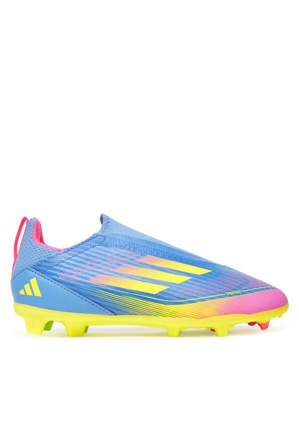 Adidas - adidas Buty do piłki nożnej F50 League Laceless Firm/Multi-Ground IE3742 Granatowy. Kolor: niebieski. Materiał: materiał