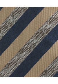 Krawat Męski - Angelo di Monti - Pasy, Granat z Beżem. Kolor: niebieski, brązowy, beżowy, wielokolorowy. Materiał: tkanina. Styl: elegancki, wizytowy #3