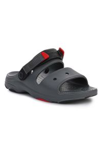 Klapki Crocs Classic All-Terrain Sandal Kids 207707-0DA czarne. Kolor: czarny. Materiał: syntetyk, materiał #2