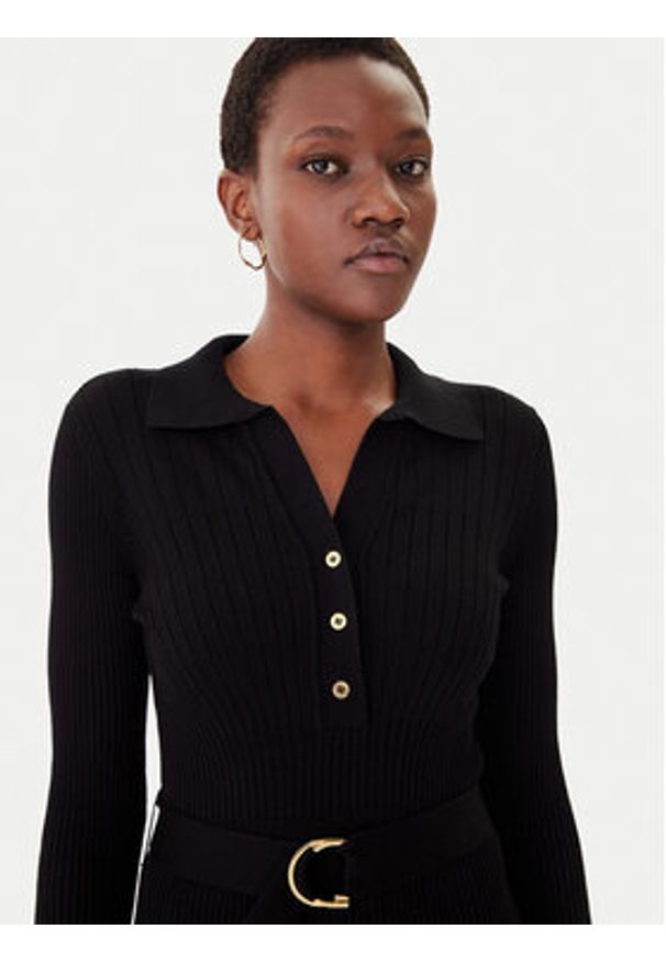 Marciano Guess Sukienka dzianinowa 5BGK07 5891Z Czarny Slim Fit. Kolor: czarny. Materiał: syntetyk, wiskoza