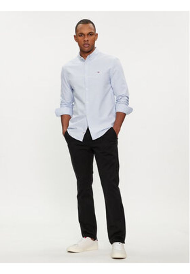 Tommy Jeans Chinosy Austin DM0DM19166 Czarny Slim Fit. Kolor: czarny. Materiał: bawełna