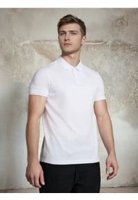 Sinsay - Koszulka polo - biały. Typ kołnierza: polo. Kolor: biały