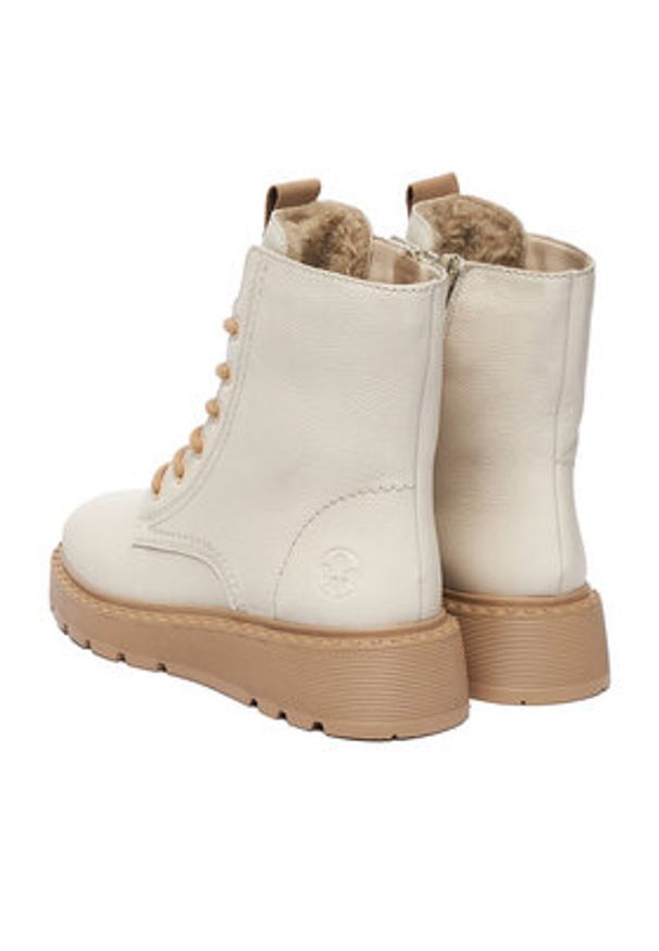 Rieker Trzewiki CEO-70404-80 Beżowy. Kolor: beżowy. Materiał: skóra