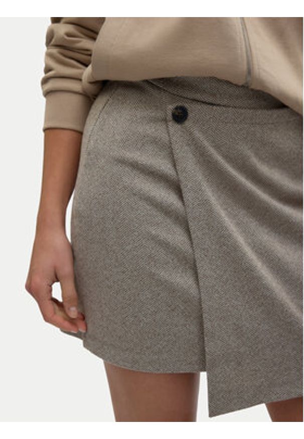 Vero Moda Spódnica mini Kawi 10319663 Beżowy Regular Fit. Kolor: beżowy. Materiał: syntetyk