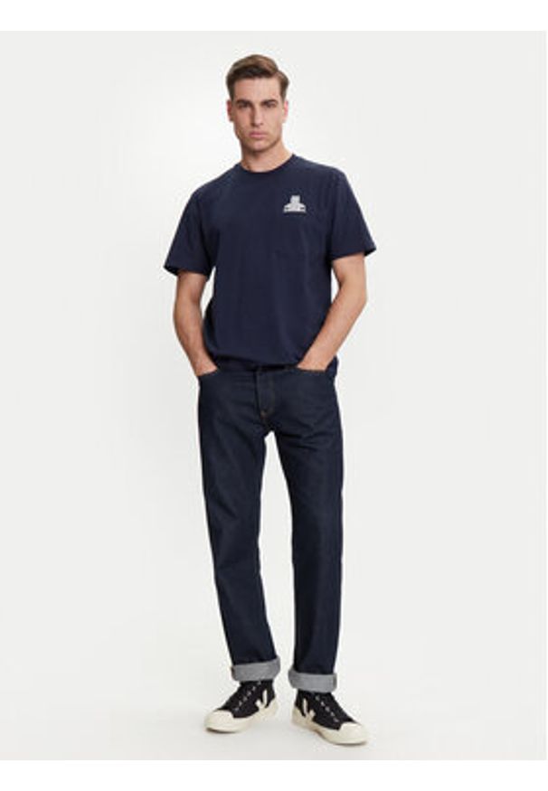 GAP - Gap T-Shirt 769029-03 Granatowy Regular Fit. Kolor: niebieski. Materiał: bawełna