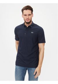 Lacoste Polo DH6844 Granatowy Regular Fit. Typ kołnierza: polo. Kolor: niebieski. Materiał: syntetyk